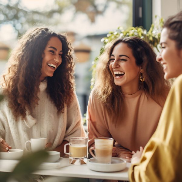 female friends meeting outdoors
